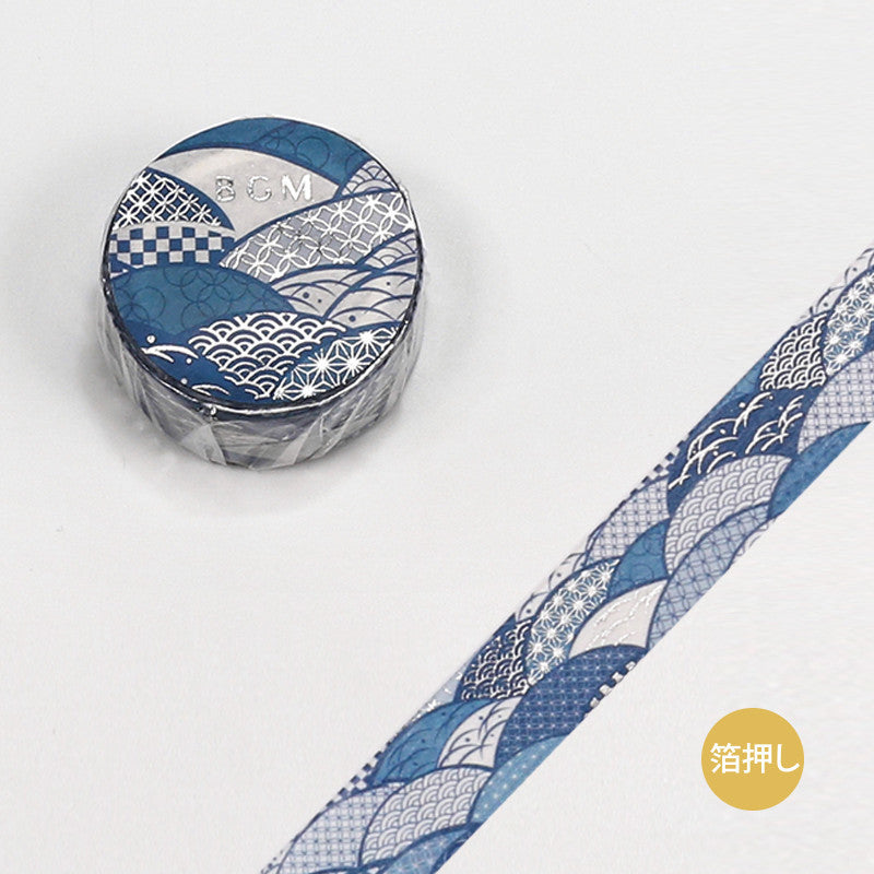 Washi Tape 15mm - Foil Stamping Nami