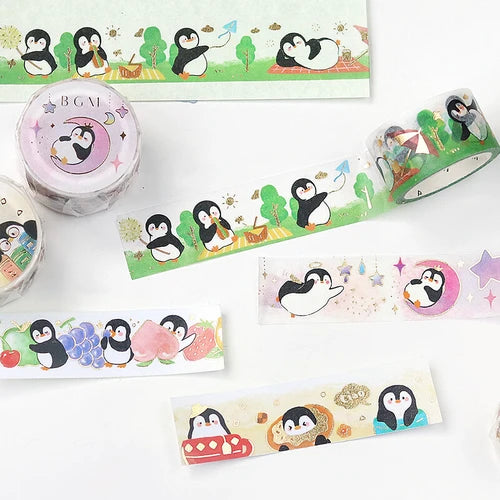 Foil stamping Penguin Washi Tape - 20mm