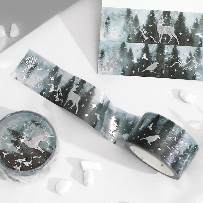 Foil stamping Winter Forest Washi Tape - 20mm