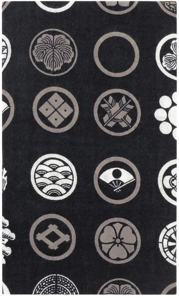 Tenugui Towel - Mon Crest Black