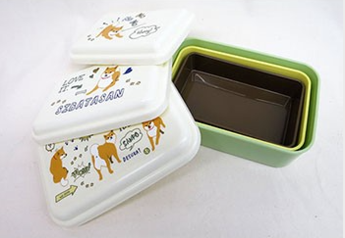 Set of 3 Shiba Seal Bento Box - 1,120ml
