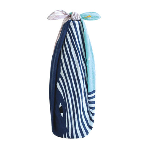 Furoshiki 20"- kata kata Whale Blue