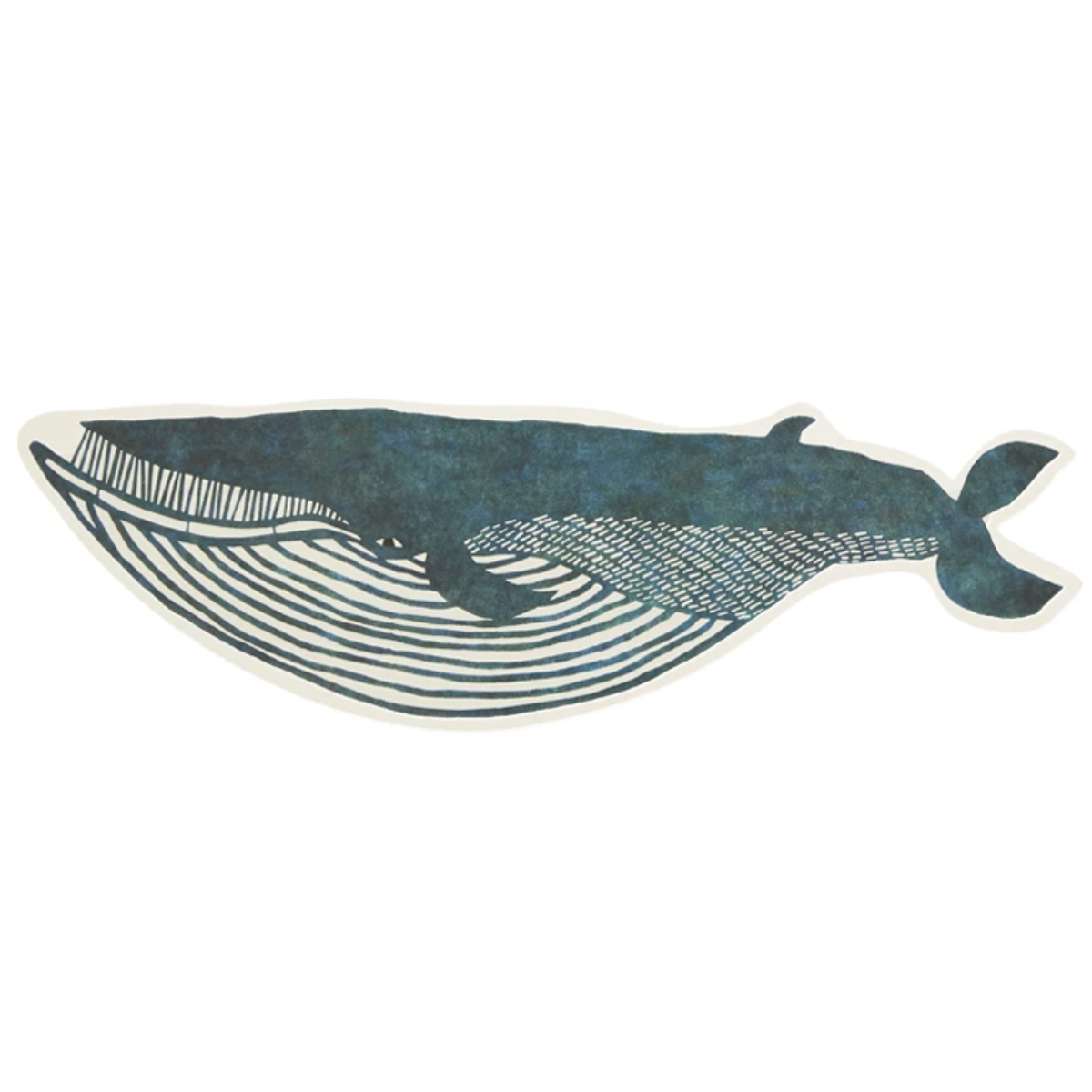 Greeting Card (Die-Cut) - Fin Whale