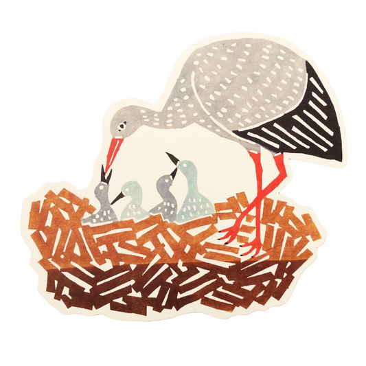Greeting Card (Die-Cut) - Stork