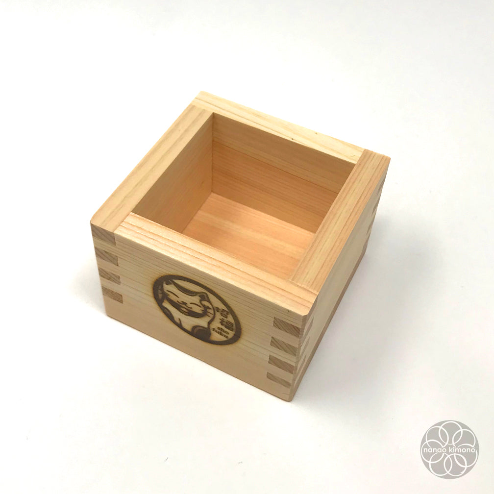 Wooden Sake Cup (Masu) - Maneki Neko