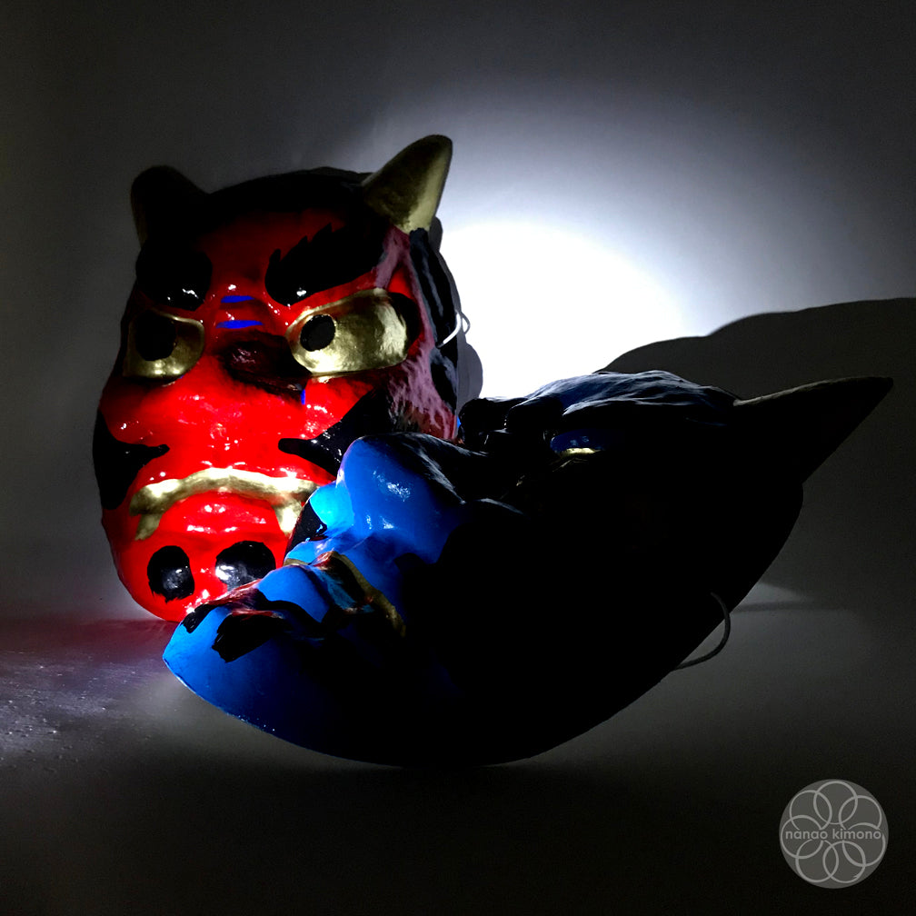 Wearable Face Mask - Blue Demon (Oni)