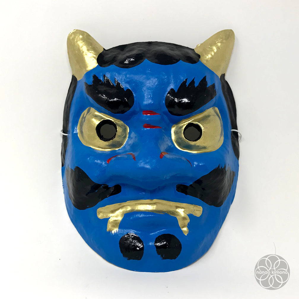 Wearable Face Mask - Blue Demon (Oni)
