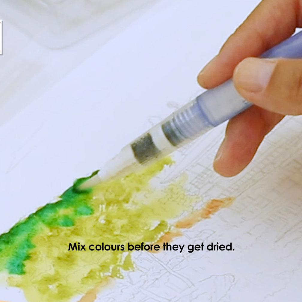 SAI Watercolour Brush Pen - Japanese Modern Colours Set