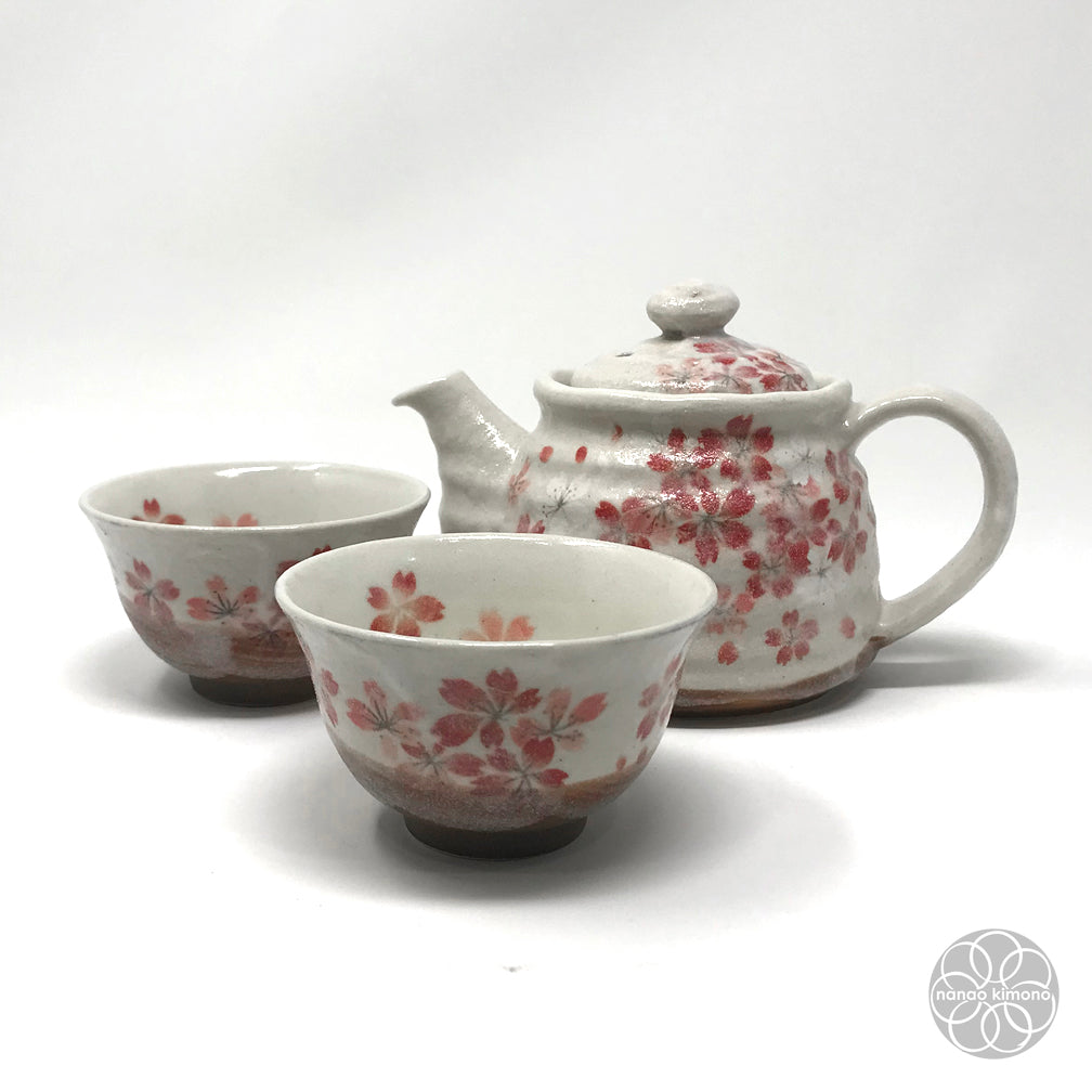 Sakura Tea Set - Teapot + 2 Cups
