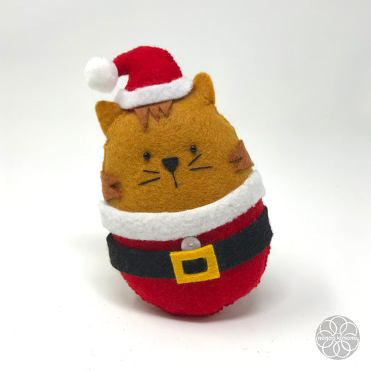 Christmas Ornament - Tabby Cat Santa