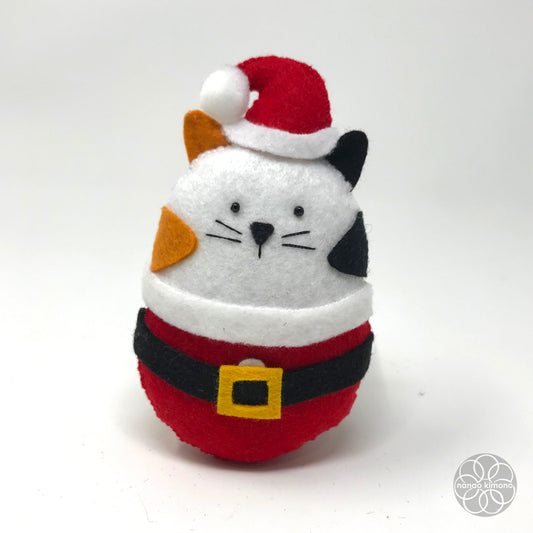 Christmas Ornament - Calico Cat Santa