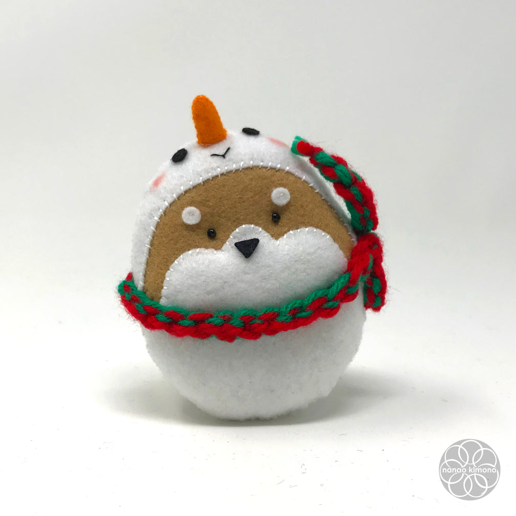 Christmas Ornament - Shiba Snowman