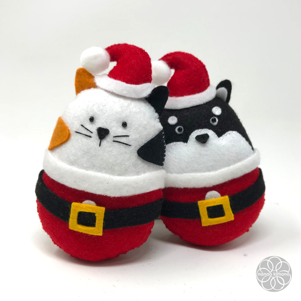 Christmas Ornament - Calico Cat Santa