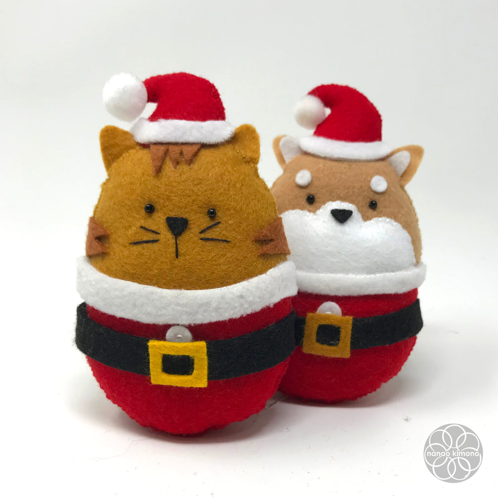 Christmas Ornament - Tabby Cat Santa