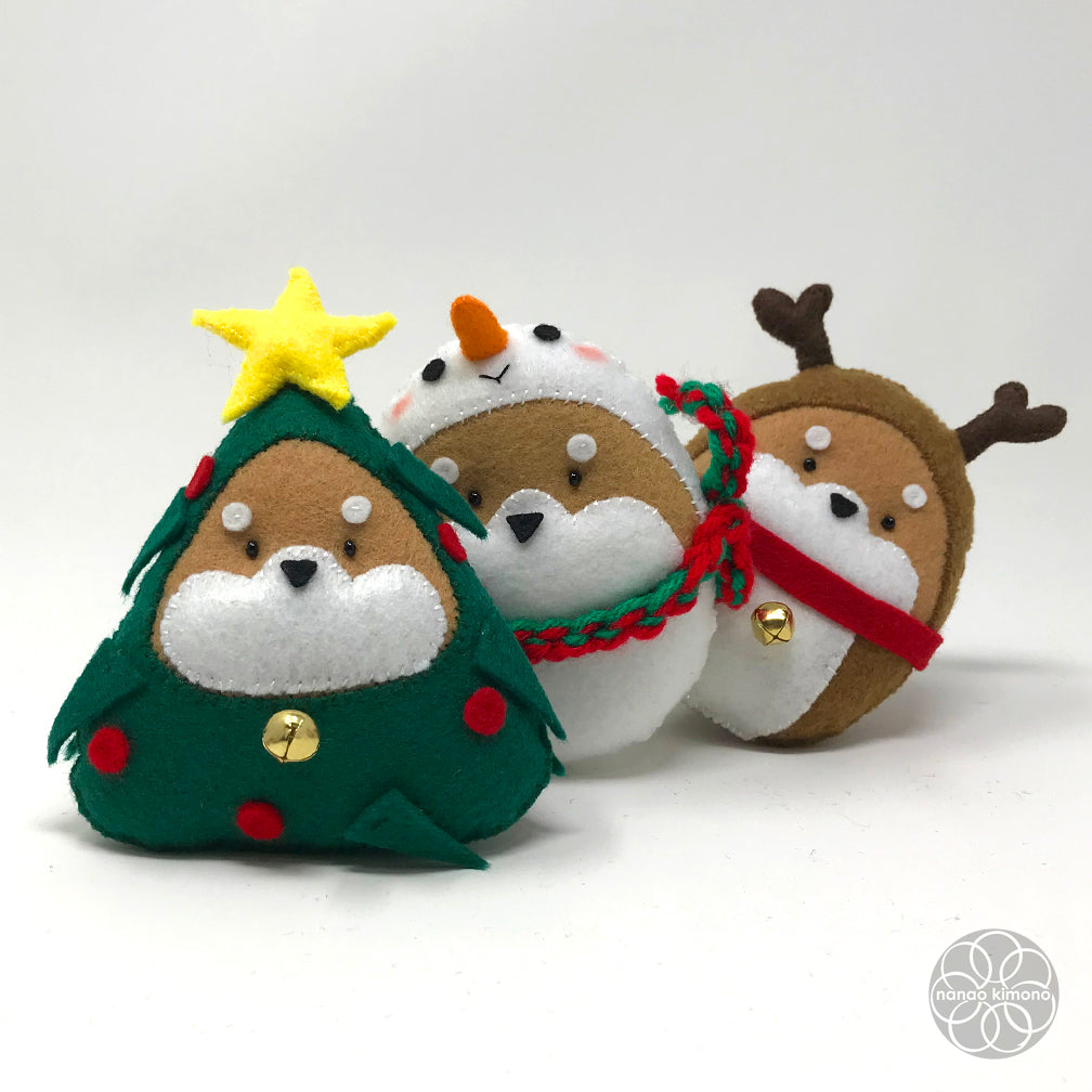 Christmas Ornament - Shiba Snowman