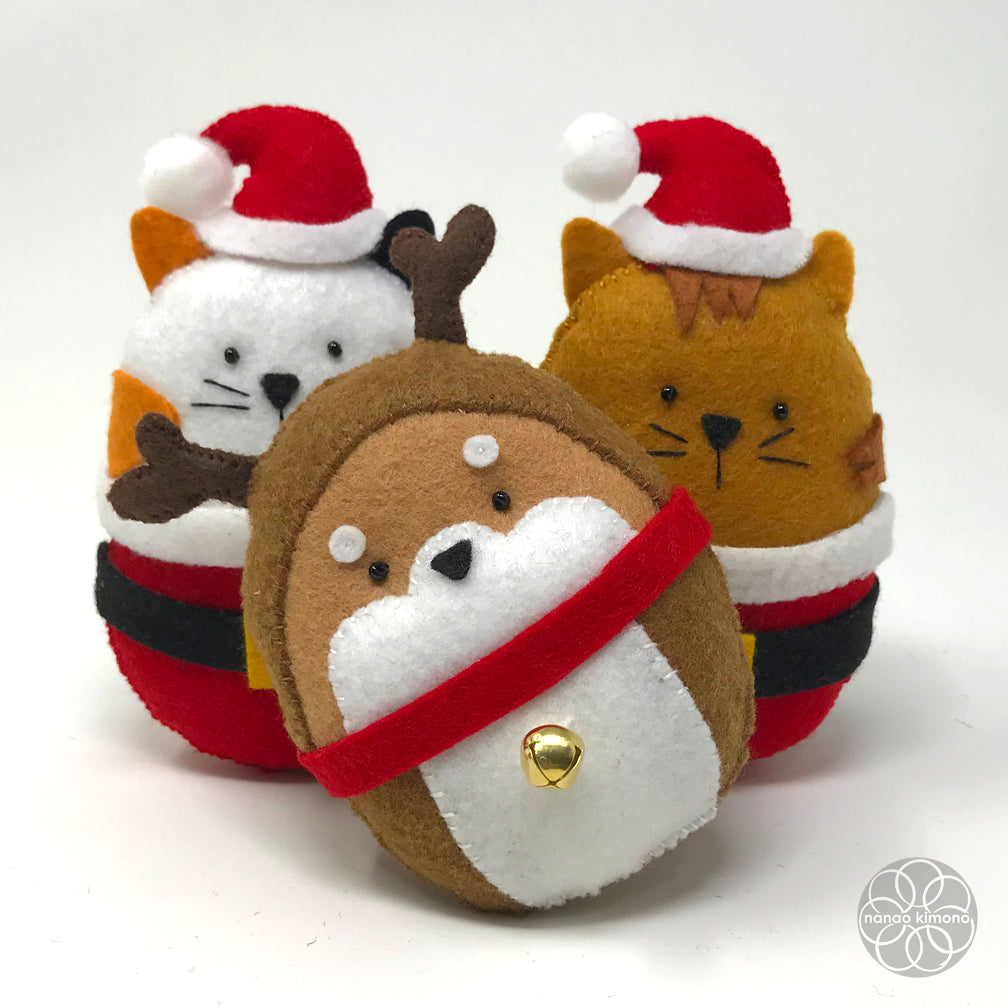 Christmas Ornament - Tabby Cat Santa