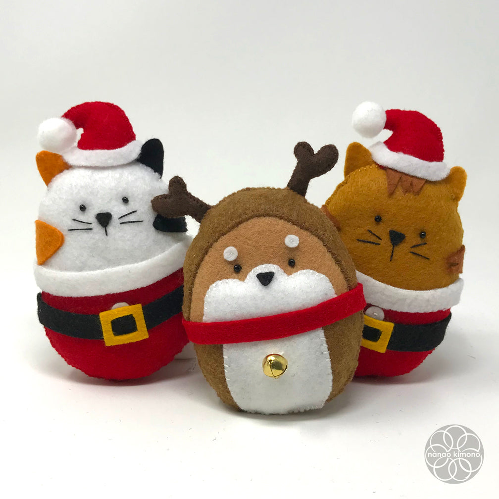 Christmas Ornament - Calico Cat Santa