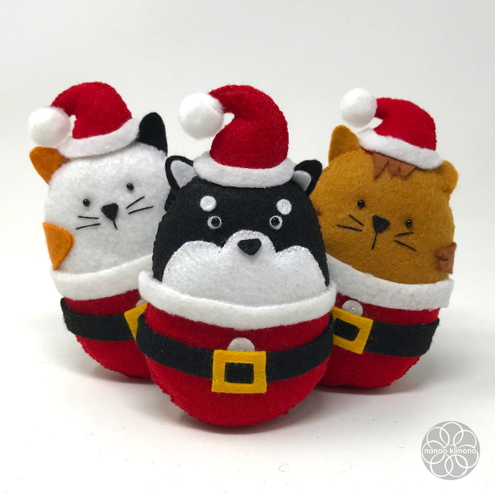 Christmas Ornament - Black Shiba Santa