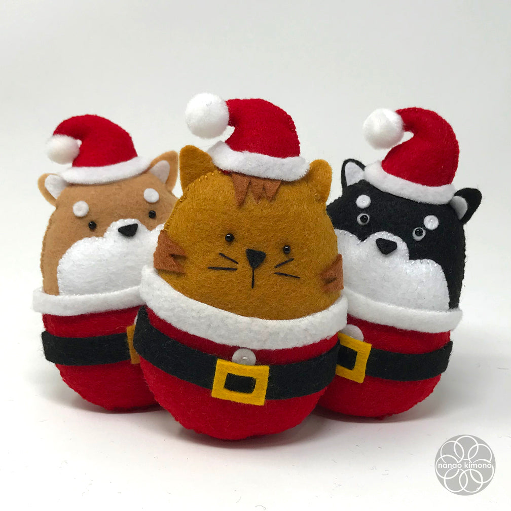 Christmas Ornament - Tabby Cat Santa