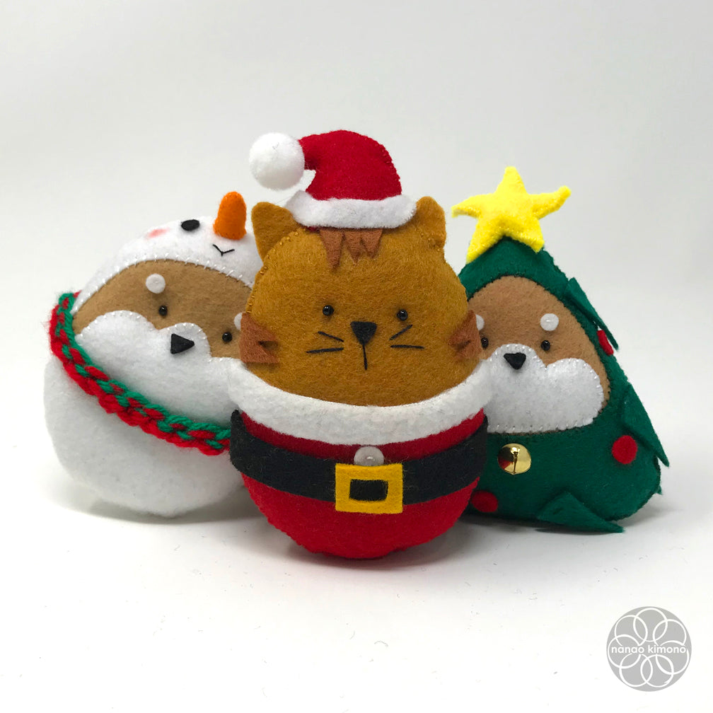 Christmas Ornament - Tabby Cat Santa