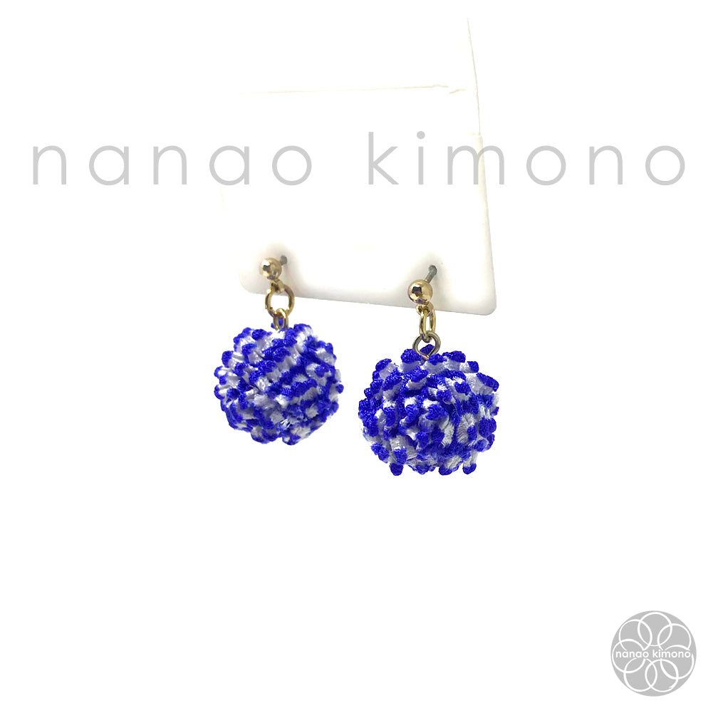Pierced Earrings - Shibori Purple