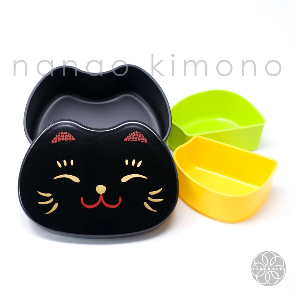 Cat Face Black Bento Box 500ml