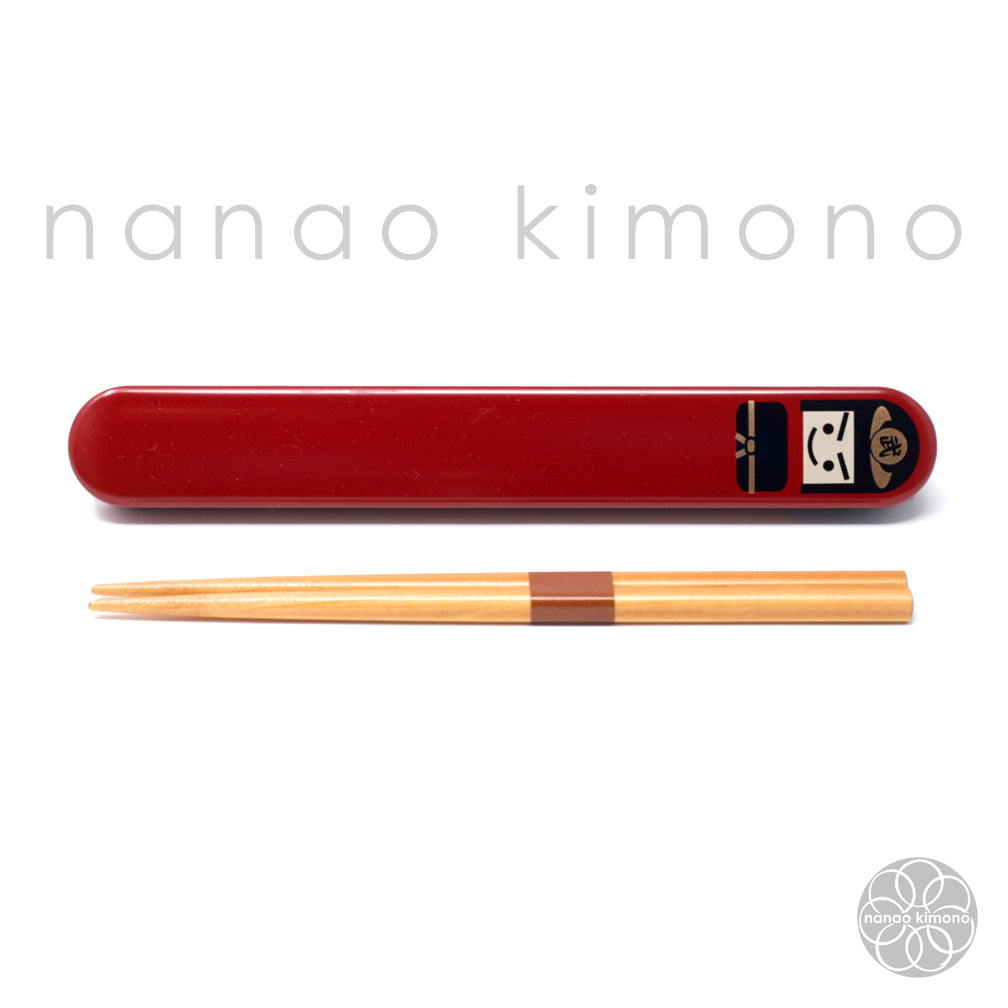 Chopsticks & Case - Kokeshi Samurai