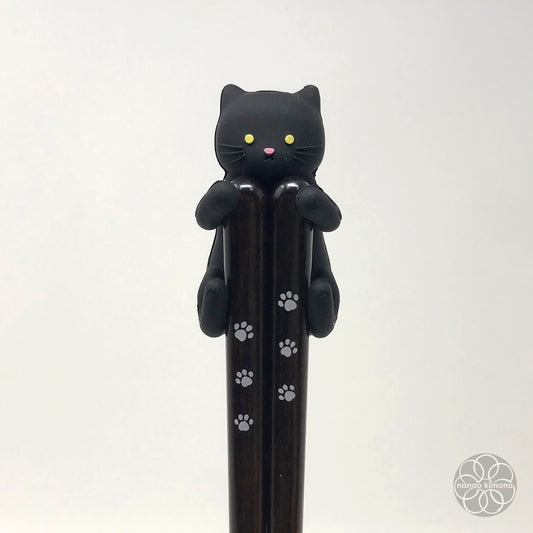 Chopsticks & Rest - Black Cat