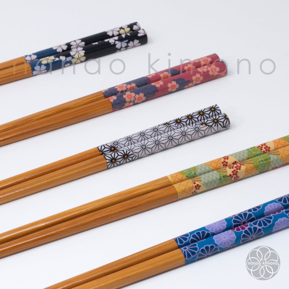 Five pairs of chopsticks Four Seasons nanao kimono