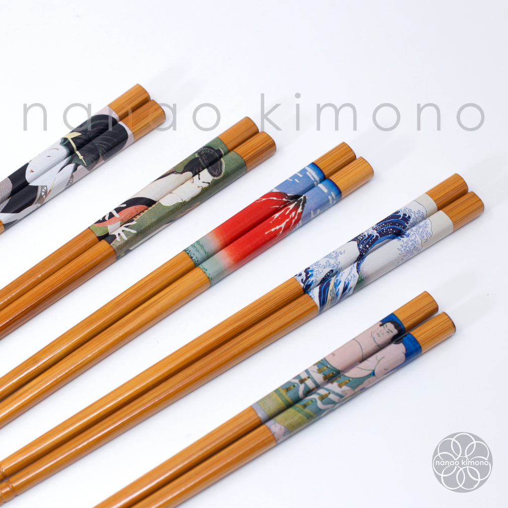 Five pairs of chopsticks - Ukiyoe