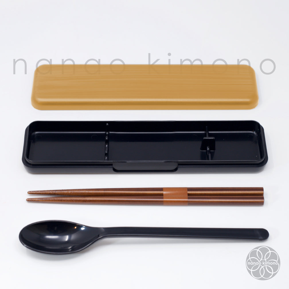 Chopsticks/Spoon & Case - Mokume White