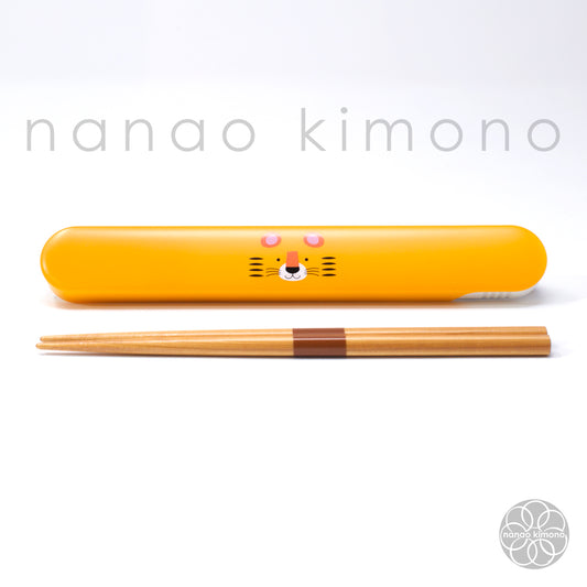 Chopsticks & Case - Kokeshi Tiger