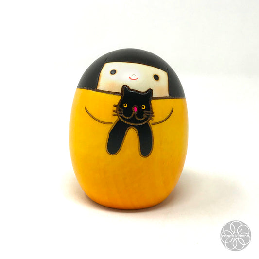 Kokeshi Doll - Black Cat (Neko no Kuro)