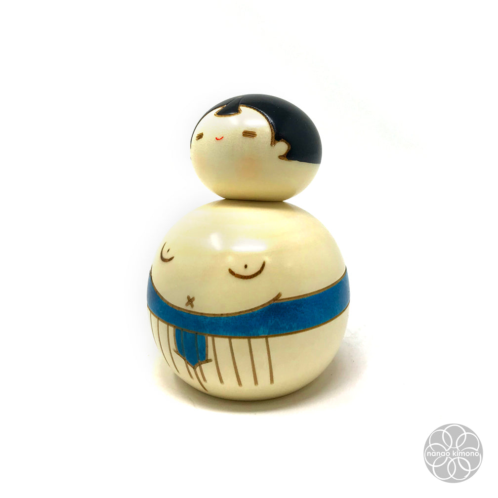 Kokeshi Doll - Sumo Blue