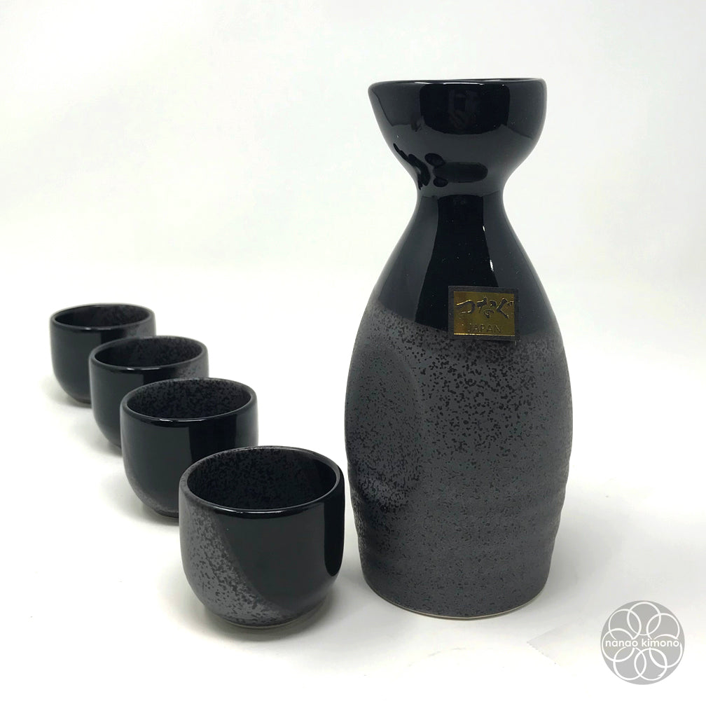 Sake Set - Black Half
