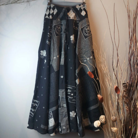 Long Skirt - Black Bunny Kamon