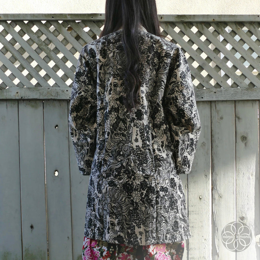 Noragi Kimono - White Dragon
