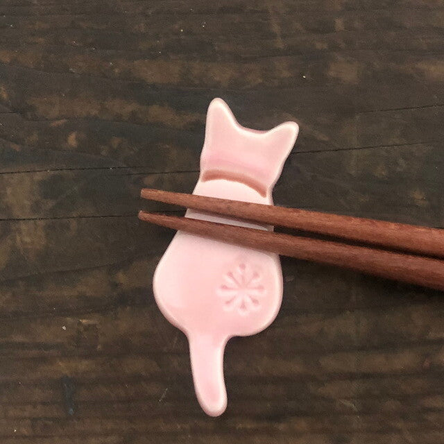 Chopsticks Rest - Cat (Pink)
