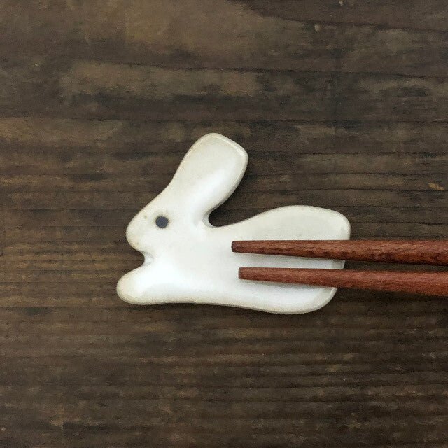 Chopsticks Rest - Rabbit (White)