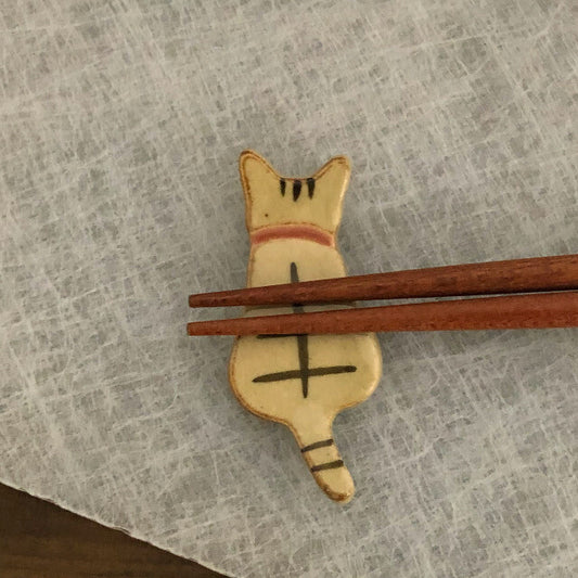 Chopsticks Rest - Cat (Brown)