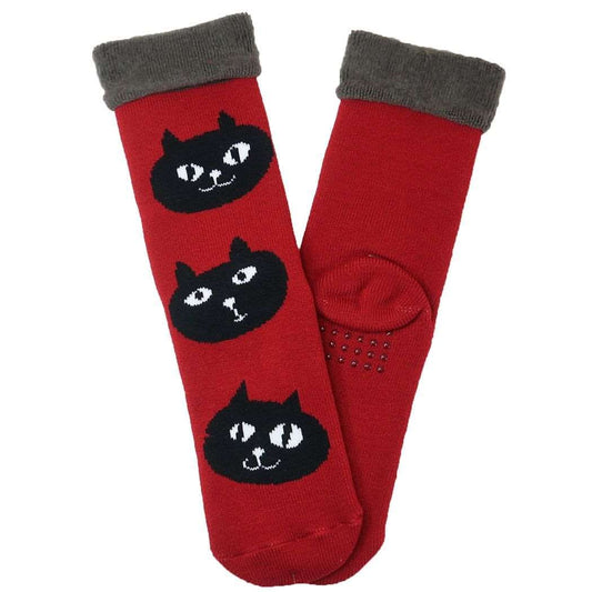 Reading Socks (extra warm)- Black Cat